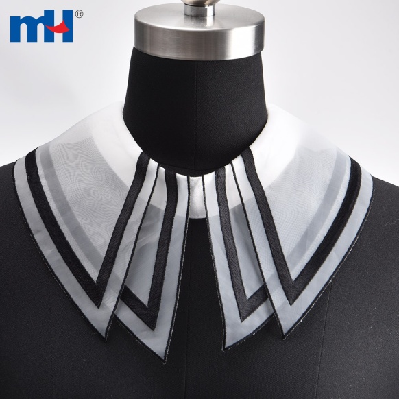 Navy double collar with black border