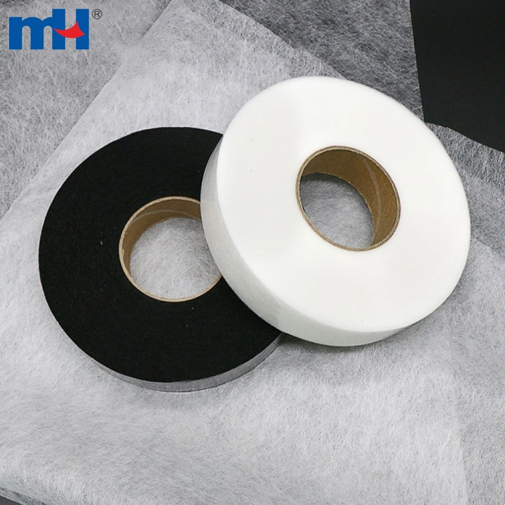 1pc Polyester Double Sided Fusible Tape, Black Hot Melt Adhesive Web  Hemming Fusing Tape for Garment