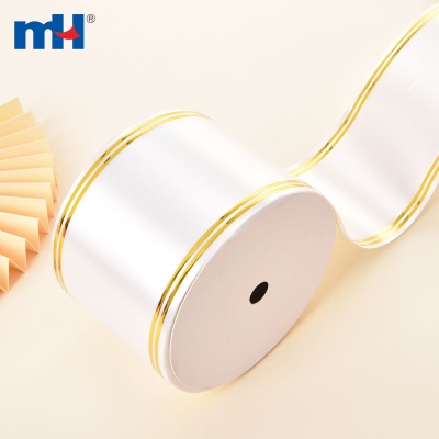 80mm Ceremony Paper Ribbon with Gold Edge