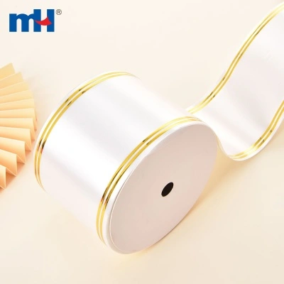 80mm Ceremony Paper Ribbon with Gold Edge
