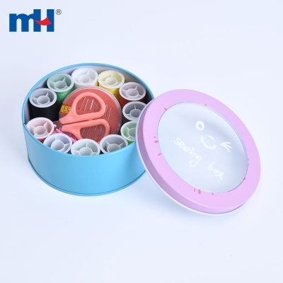 Portable Sewing Kit Round Box