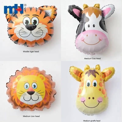 Ballons mylar animaux du zoo