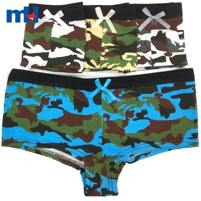 Camo Cotton High Rise Thong