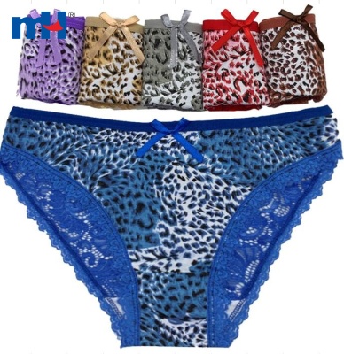 Cotton Bikini Brief Underwear with Leopard Print