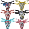 Lace Thongs for Women Cross Strap Panties Stretch Low Rise Hipster V String Underwear