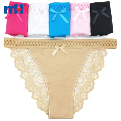 Panties with Cotton Interlining and Lace Backing