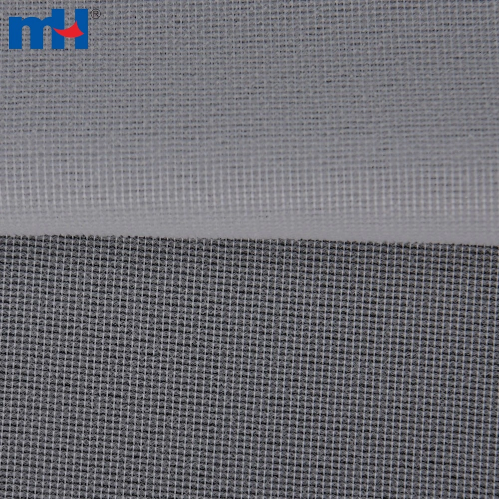 White Woven Tricot Fusible Interfacing Fabric for Overcoat Collars Pockets