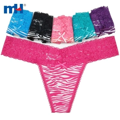 T Back Low Waist Panties Cotton Seamless Thongs