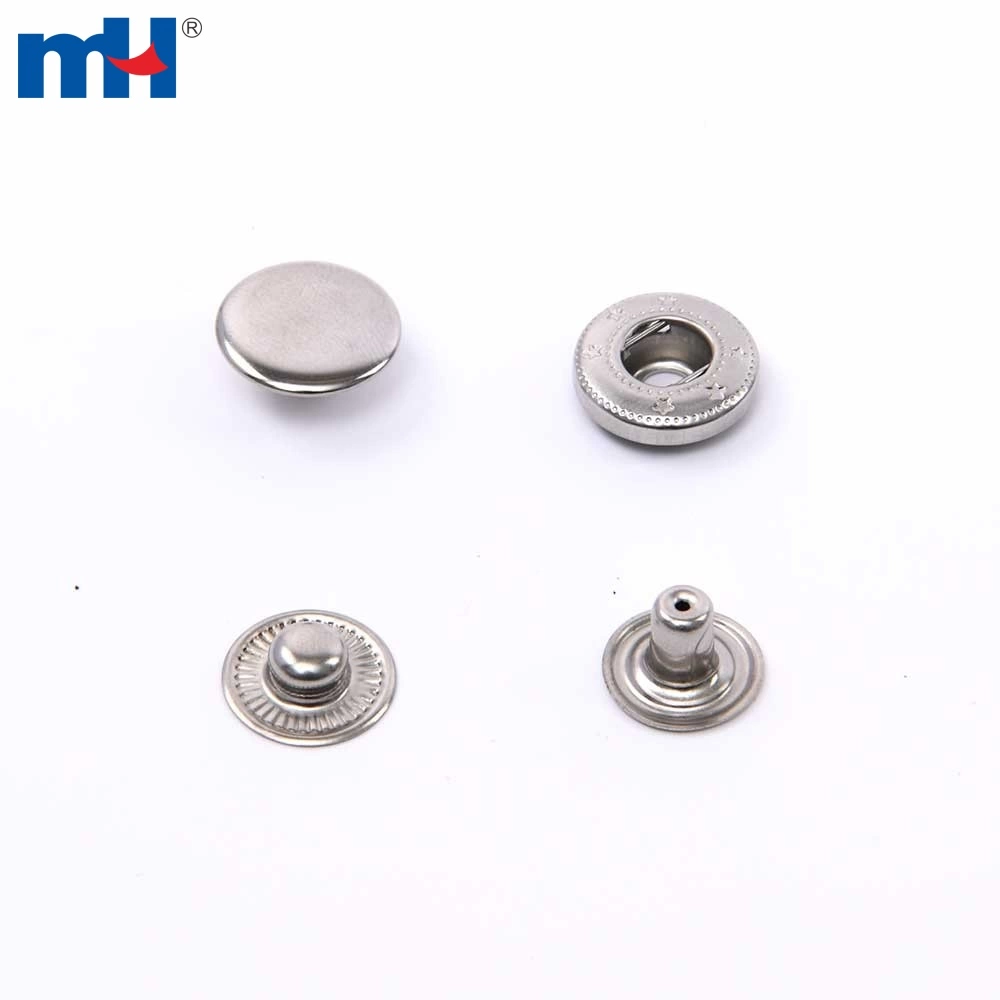 China White Color Metal Press Snap Button Cap Factory