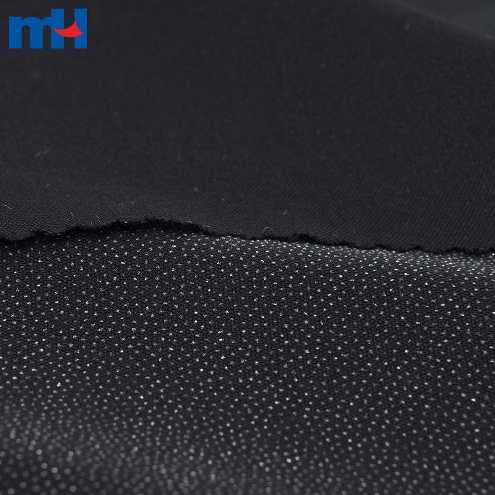 Black IronOn Woven Fusible Interfacing Lining Fabric