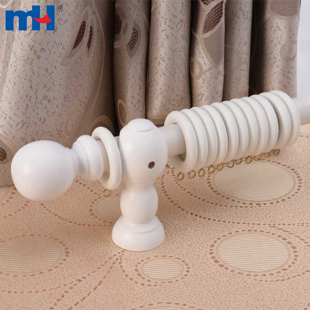 Paras Wooden Curtain Rod End Caps - 8 Pieces For 1 Inch (25mm) Rods, Walnut Finish