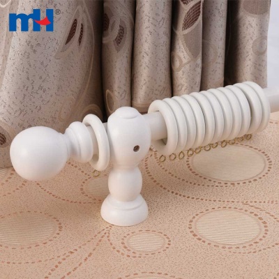 Wood Curtain Rod Pole Set