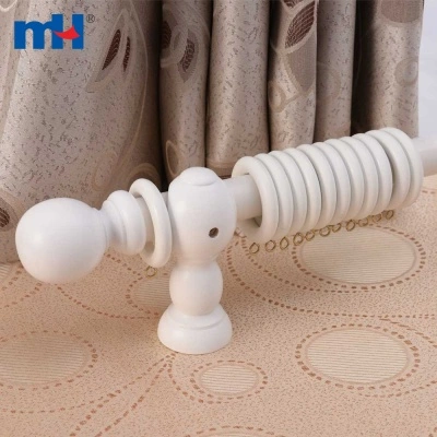Wood Curtain Rod Pole Set