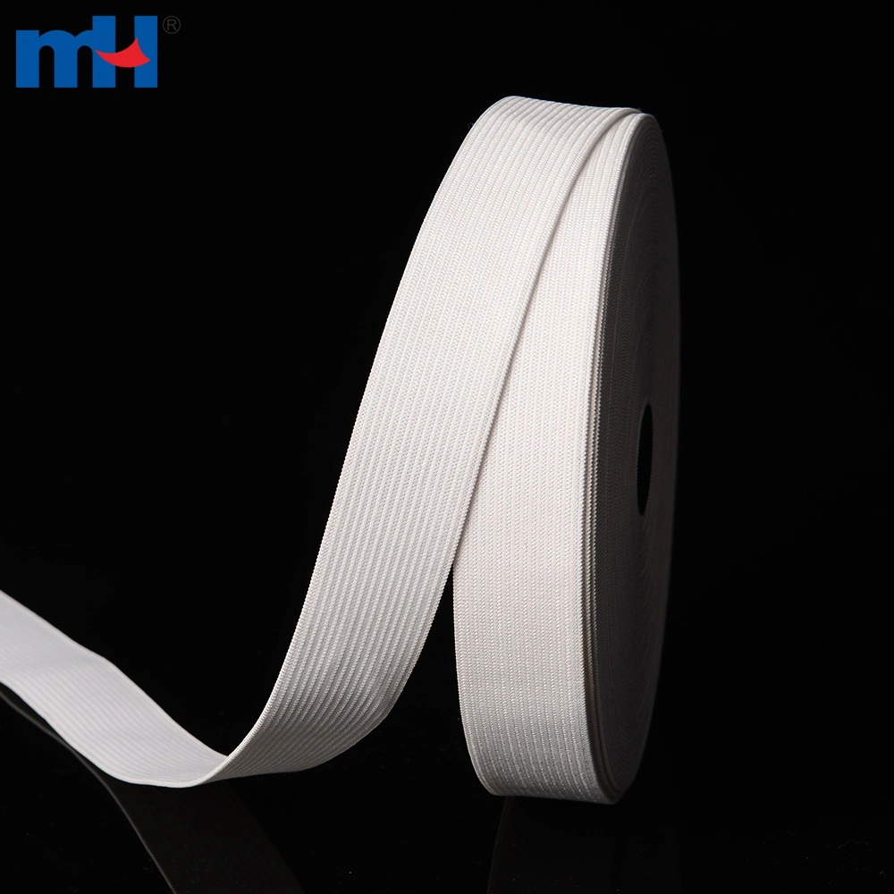 25mm White Knitted Sewing Elastic Band Waistband Manufacturer in China