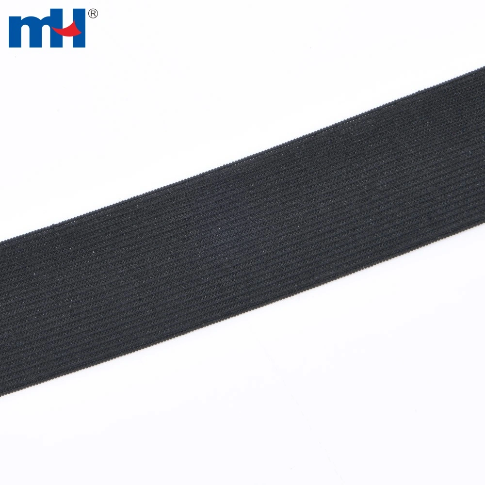 2 Inch 50mm Black Knitted Elastic Band Material for Sewing Factory