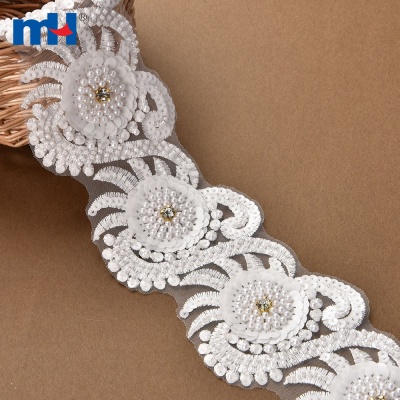 Bridal Mesh Lace with Beads/Sequins
