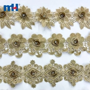 Dentelle chimique incrustée de diamants