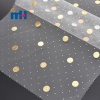 Gold Foiled Polka Dot Mesh Fabric