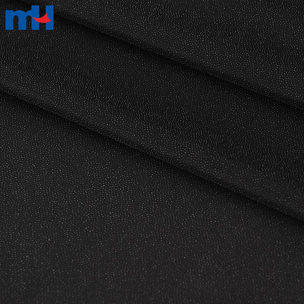 PA Coating Black Polyester Plain Woven Interlining for Dress