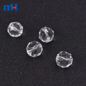 Perles de verre cristal clair de 10 mm