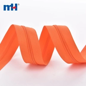 #3 Fermeture Éclair en Nylon Longue Chaîne Orange