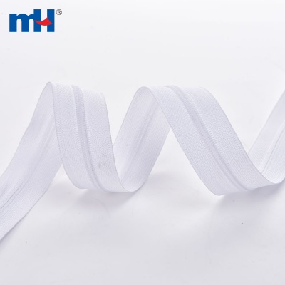 White nylon zipper long chain