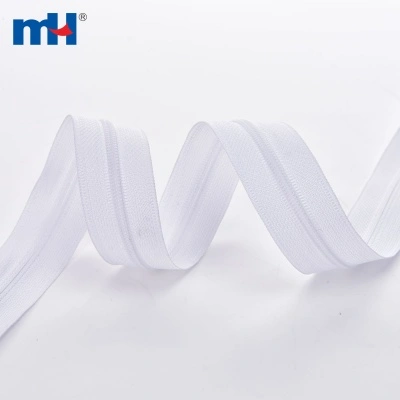 Chaîne longue zippée en nylon blanc