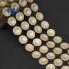 4 Rows Gold Rhinestone Mesh Ribbon