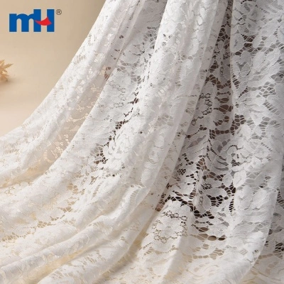 Nylon Cotton Alencon Lace Fabric