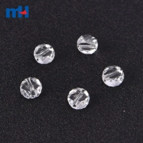 Perles de verre cristal clair de 8 mm