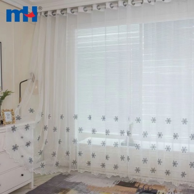 Embroidery Sheer Curtain Fabric