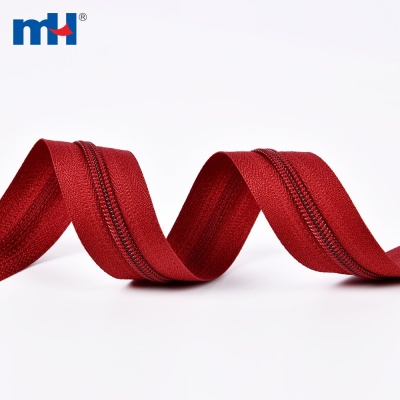 maroon nylon zipper tape 5mm