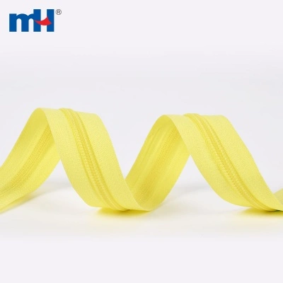 ruban de fermeture éclair jaune fluo 5mm