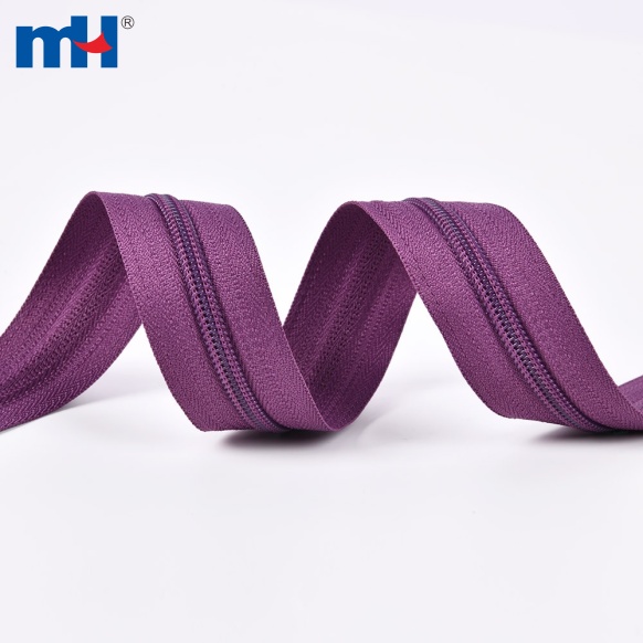 purple nylon zipper tape 5mm