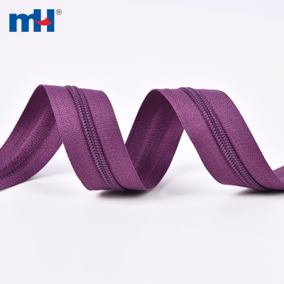 purple nylon zipper tape 5mm