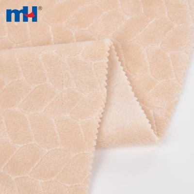 100% Polyester Embossed Flannel