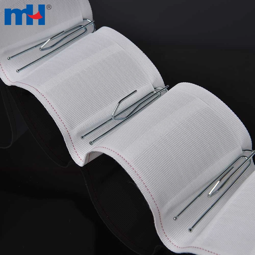 87mm Triple Pinch Pleat Curtain Heading Tape White
