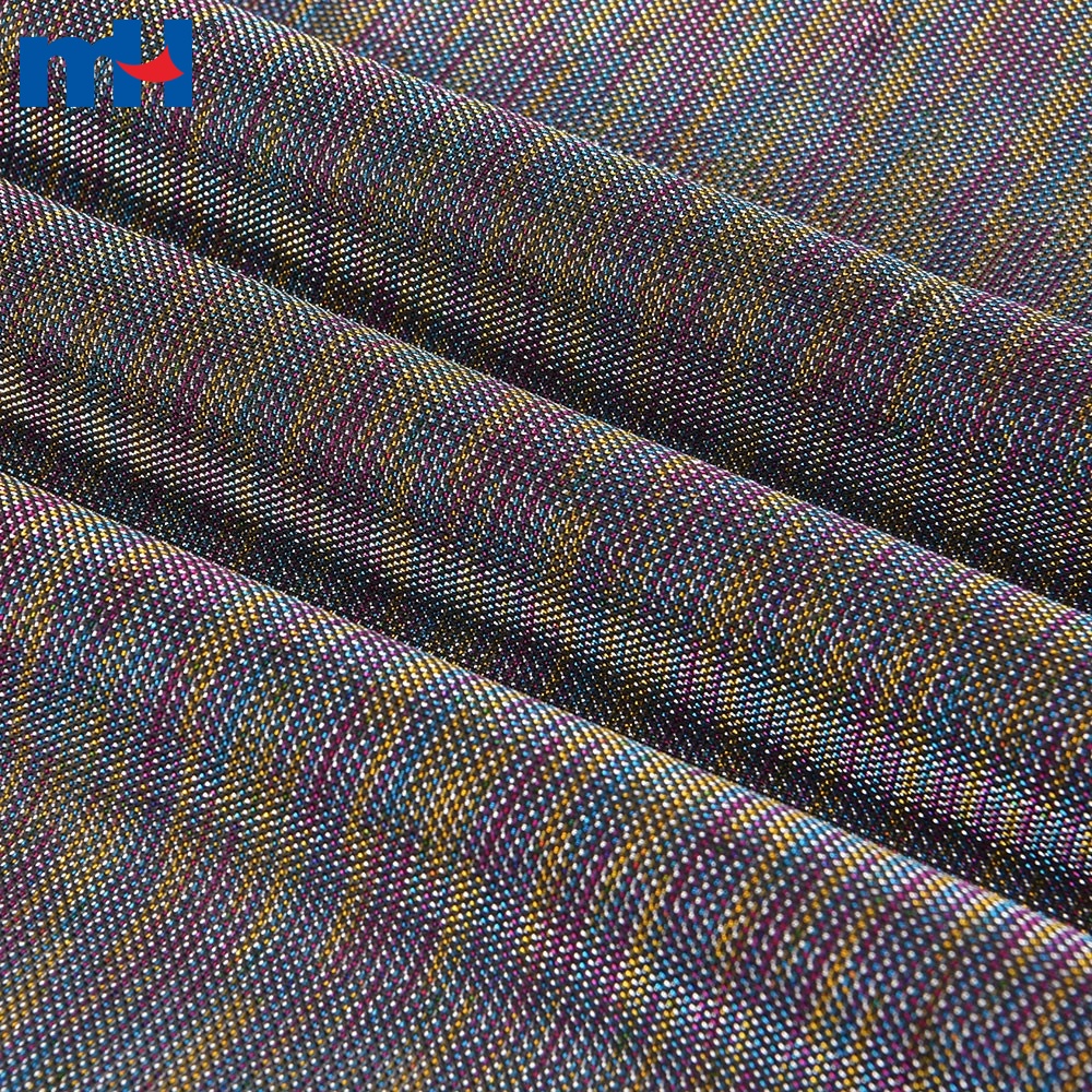 80 20 Polyester Metallic Yarn Double Sided Shiny Interlock Knit Fabric 80 20 Polyester Metallic Yarn Double Sided Shiny Interlock Knit Fabric