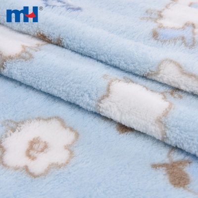 Double Sided Printed Coral Fleece Fabric