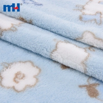 Double Sided Printed Coral Fleece Fabric