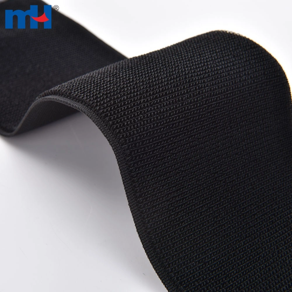 100cm Wide Black Woven Elastic Band for Women Boots