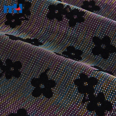 Single Sided Flocking Metallic Interlock Fabric