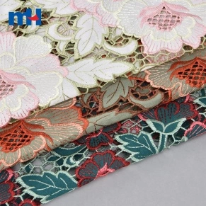 Tissu en dentelle découpé au laser