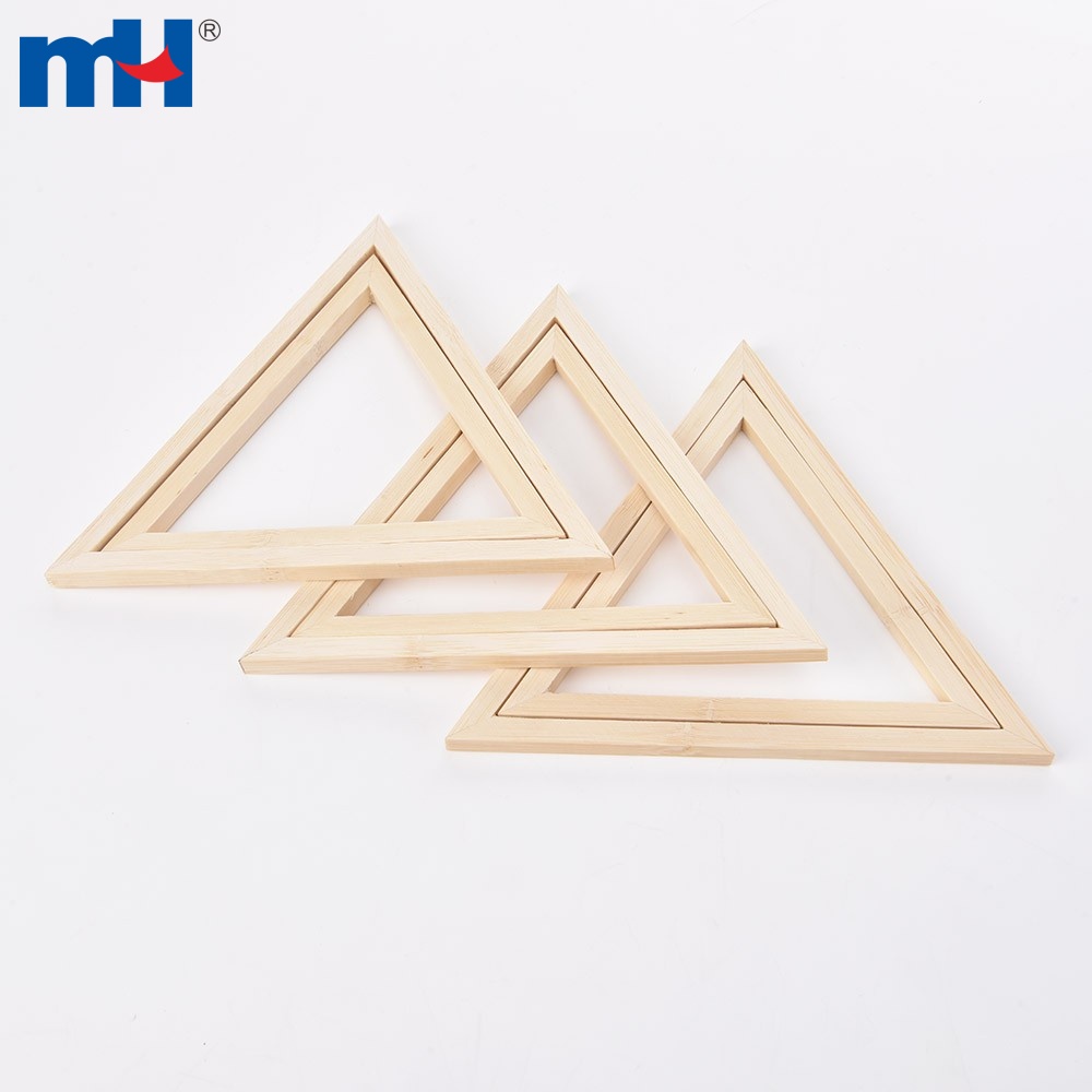Triangle Bamboo Embroidery Display Frame Hoop
