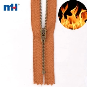 #5 Brass Fireproof/Retardant Metal Jeans Zipper