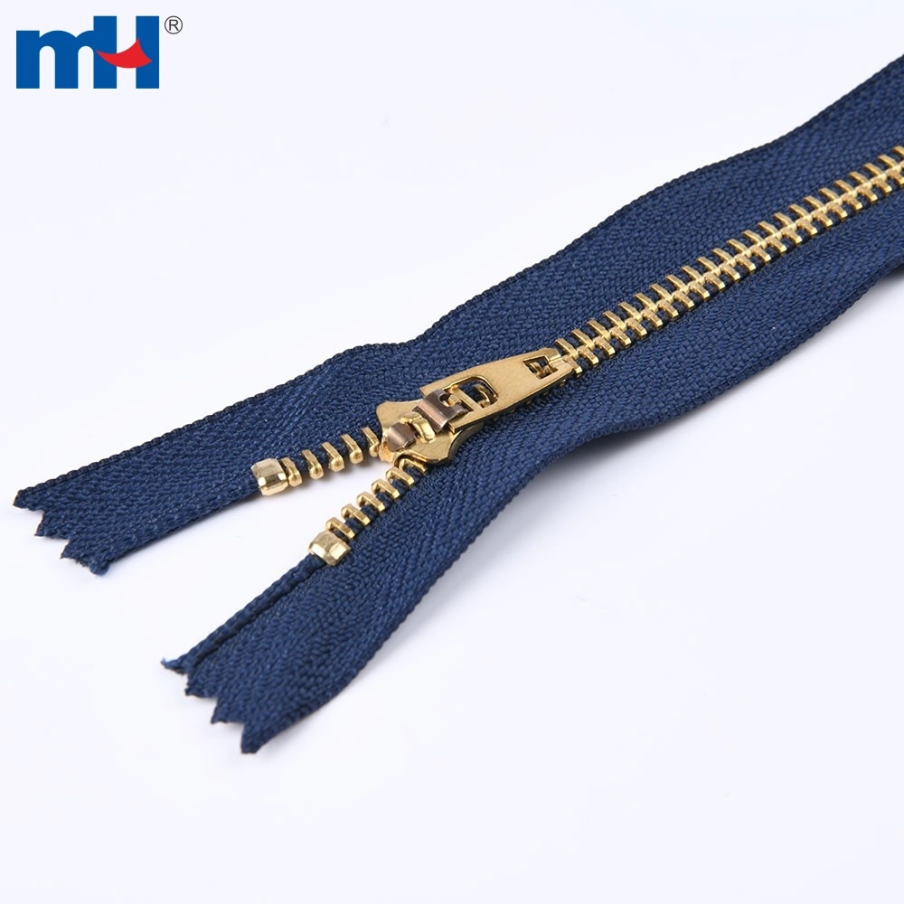 5 Closed End Metal Brass Zipper for Denim Jeans Sewing