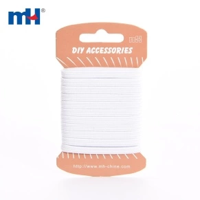 6mm 8cord Coser Elástico Plano Blanco