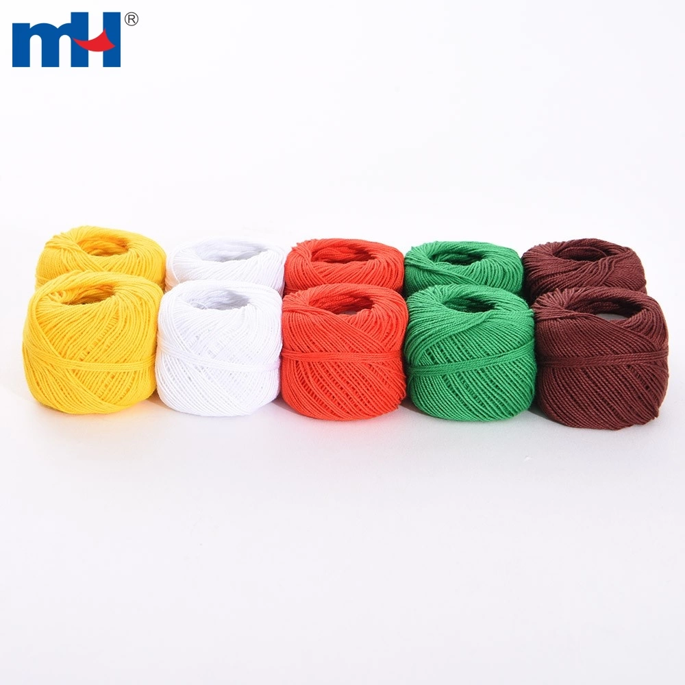 Mercerized Cotton Cord Thread Yarn Embroidery Crochet Knitting Lace Threads