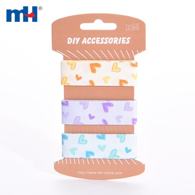 Lovely Heart Printed Grosgrain Ribbon