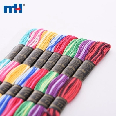 100% Cotton Embroidery Thread - 8m*8 Skeins